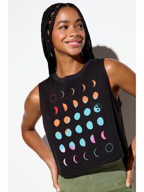 Spiritual Gangster Eclipse Spirit Crop Tank – Black (NWT, Size L, Made in USA)